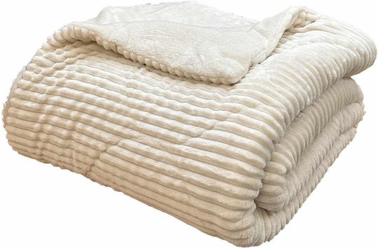 Linea Home Husă de pătură Single 160x210cm Ecru