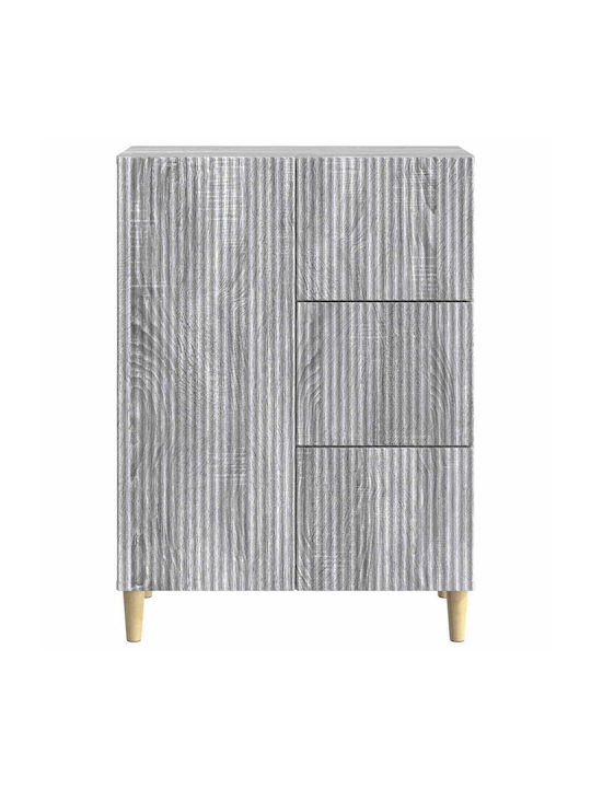 Wooden Sideboard with Drawers Gray Sonoma 66x34.5x90cm
