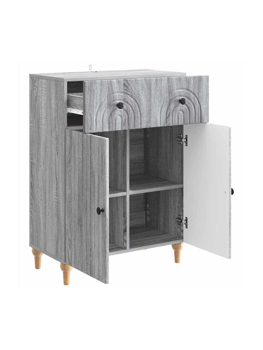 Wooden Sideboard with Drawers Gray Sonoma 66x34.5x90cm