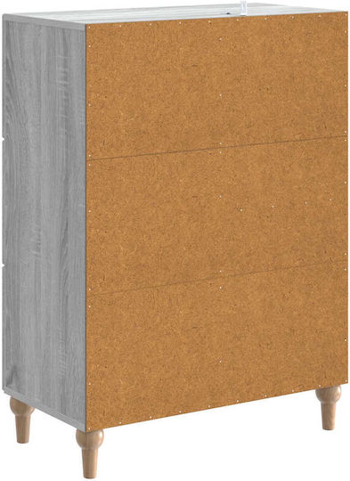 Bufet Din Lemn cu Sertare Sonoma Gri 66x34.5x90cm