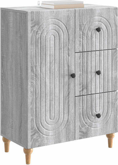 Bufet Din Lemn cu Sertare Sonoma Gri 66x34.5x90cm