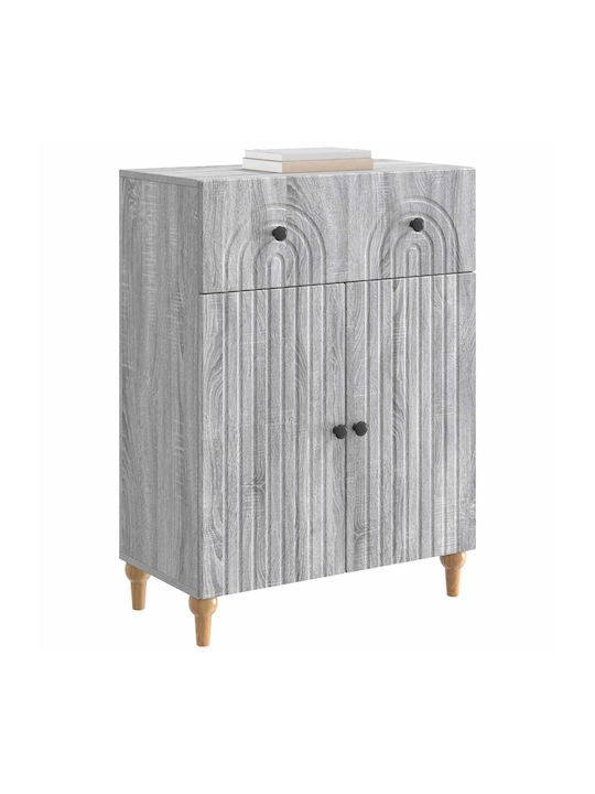 Wooden Sideboard with Drawers Gray Sonoma 66x34.5x90cm