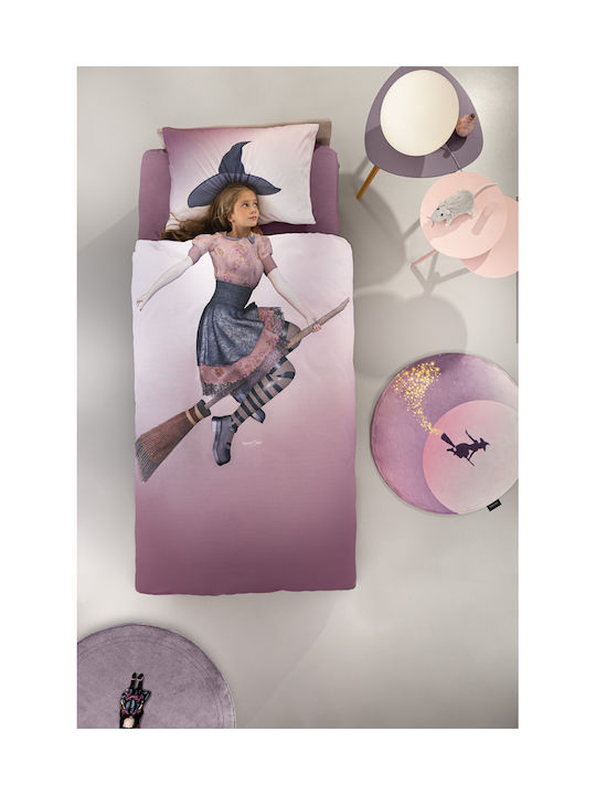 Saint Clair Set Kinderbettlaken Baumwoll Purple 170x250cm 3 Stück