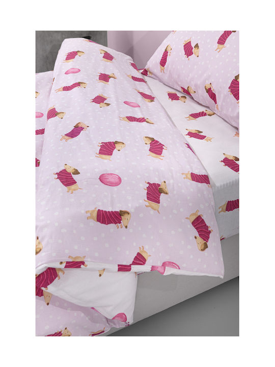 Saint Clair Сет Детски Спални Комплекти Единични Памучни Фуксия 115x170см 3 Бройки Saint Clair Сет Детски Спални Комплекти Единични Памучни Фуксия 115x170см 3 Бройки