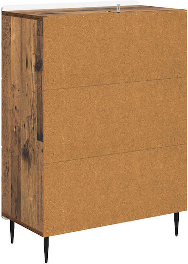 Bedroom Chest of Drawers Wooden Reclaimed Wood 66x34.5x92cm