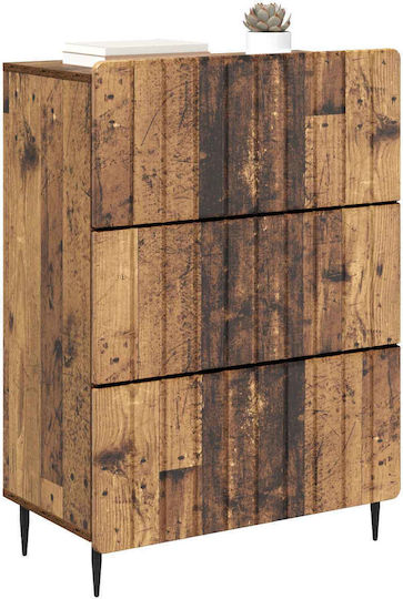 Bedroom Chest of Drawers Wooden Reclaimed Wood 66x34.5x92cm