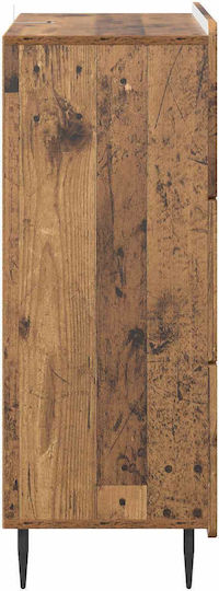 Bedroom Chest of Drawers Wooden Reclaimed Wood 66x34.5x92cm