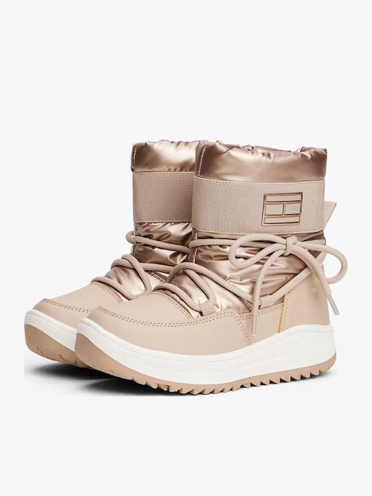 Kinderstiefel Schnee Gold