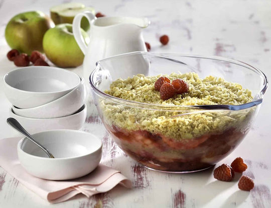Pyrex Маса За Сервиране Кръгла Стъклена С Диаметър 27см Pyrex Маса За Сервиране Кръгла Стъклена С Диаметър 27см