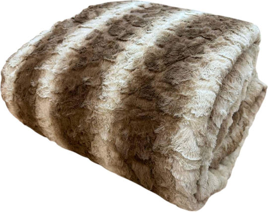 Linea Home Комбинирано Одеяло Голям Двоен 220x240 cm Кафяво