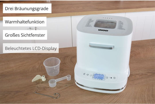 Unold Backmeister Brotbackautomat 550W Kapazität 1500g mit 10 Programmen