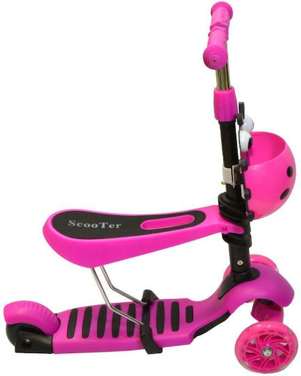 Enero Kids Scooters 3-Wheel with Seat for 3+ Years Pink