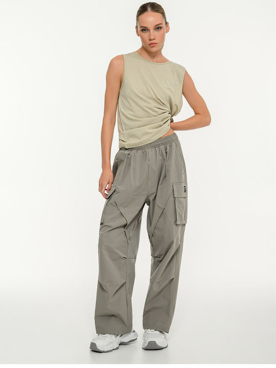 Women's Fabric Capri Trousers Sage