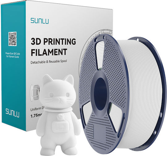 Sunlu PLA 3D Printer Filament 1.75mm White 1pc Spool