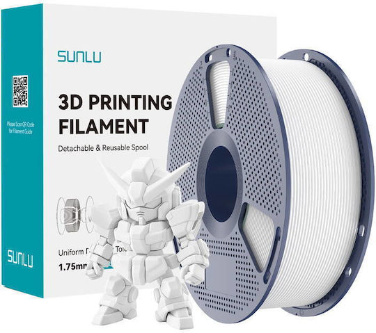 Sunlu PLA+ 2.0 3D Printer Filament 1.75mm Λευκό