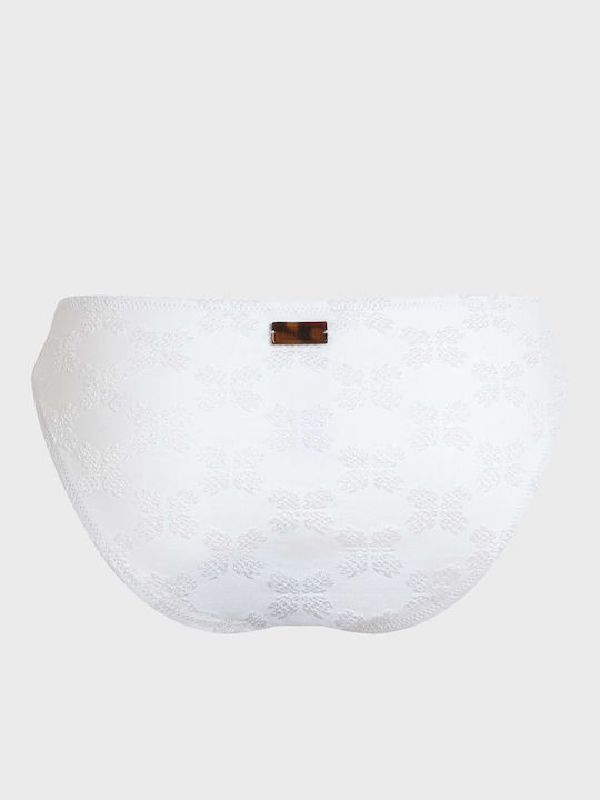 Bikinihosen Slip mit Schnürung Weiß