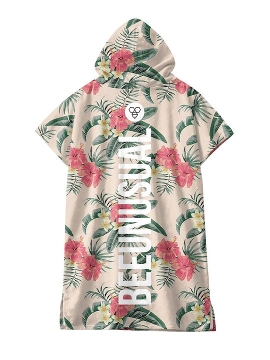 Bee. Unusual. Palm Bliss Strandponcho aus Mikrofaser Mehrfarbig