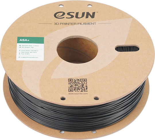 Esun ASA 3D Printer Filament 1.75mm Μαύρο 1kg