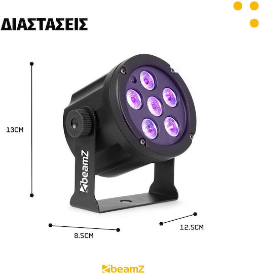 BeamZPro Moving Light LED PAR SlimPar 30 6x2W UV