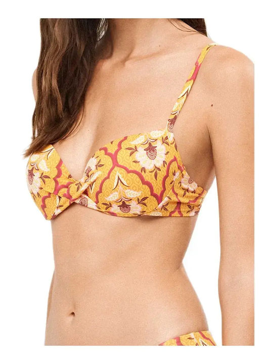 Bikinioberteile mit Polsterung Blumen Mehrfarbig