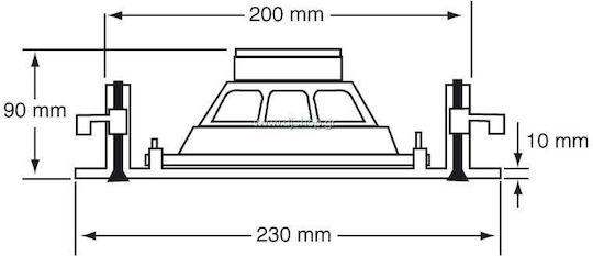 Audiophony Ηχείο Οροφής (Τεμάχιο) Λευκό CHP610