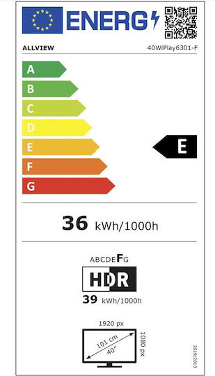 Allview Smart Televizor 40" Full HD LED 40WiPlay6301-H HDR (2026)