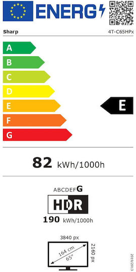 Sharp Smart Τηλεόραση 65" 4K UHD QLED 65HP5265E HDR (2025)