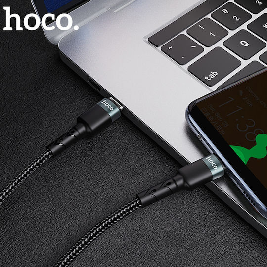 Hoco Braided USB-C to Lightning Cable Μαύρο 2m 51376-OC
