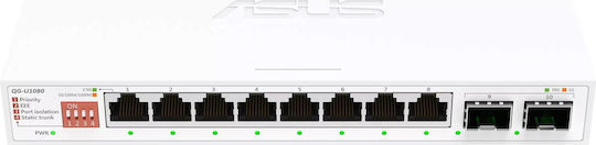 Asus QG-U1080 Unmanaged L2 Switch with 8 Gigabit (1Gbps) Ethernet Ports