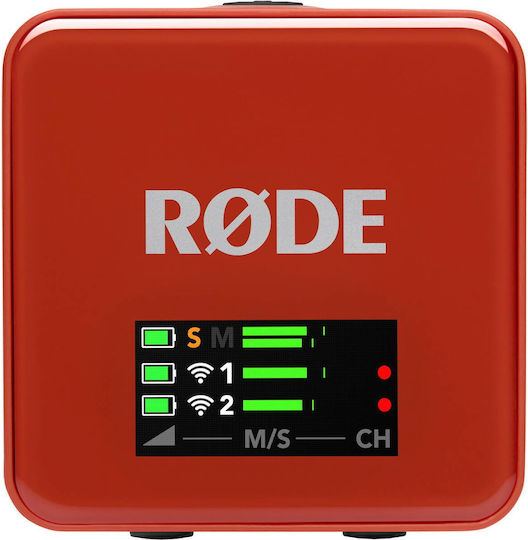 Rode Wireless GO 3RD GEN Set Wireless Microphone Clip On Journalistic in Red Color