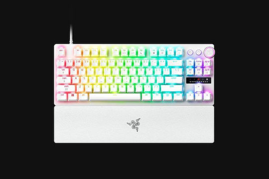 Razer Huntsman V3 Pro Tenkeyless 8KHz Visuelles Gaming-Tastatur Tenkeyless mit Magnet-Schaltern und RGB-Beleuchtung Englisch (US) Weiß