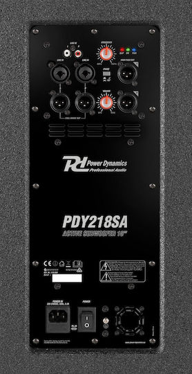 Power Dynamics SOSUB204 Aktiv Subwoofer PA 1000W 18" 51x64.5x62cm.