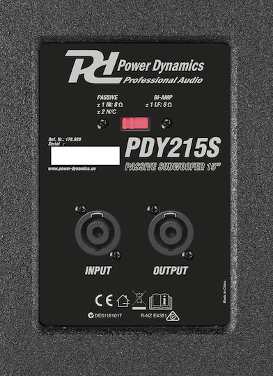 Power Dynamics SOSUB199 Passiv Subwoofer PA 900W 15" 64x44x56cm.