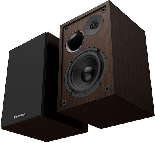 Genesis NGS-2344 Ασύρματα Ηχεία Υπολογιστή 2.0 με Bluetooth και Ισχύ 20W Καφέ