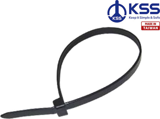 KSS Пластмасово Кабелно Дематично 142mmx2.5mm в Черен Цвят 1 бр 02.012.0016