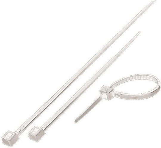 Eurolamp Plastic Cable Ties in White Color (50 pcs) (147-54014)