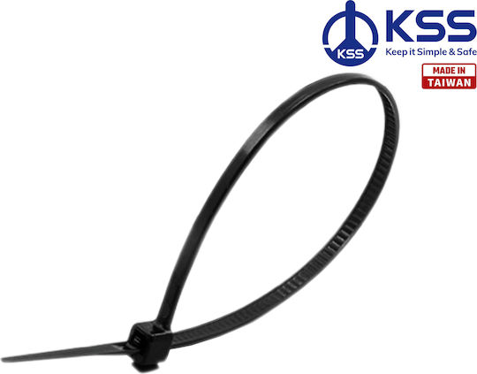 KSS Кабелно Държач Пластмасов 450mmx4.8mm в Черен Цвят 1 бр 02.012.0184