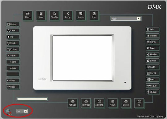 Lite Puter ECP-T04 DMX Controller Κονσόλα Φωτισμού με 512 Κανάλια Ελέγχου Συμβατό Λειτουργικό Windows και Συνδέσεις USB (για PC) / Ethernet