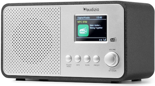 Audizio Avio Επιτραπέζιο Ραδιόφωνο Ρεύματος DAB+ με Bluetooth και USB Ασημί