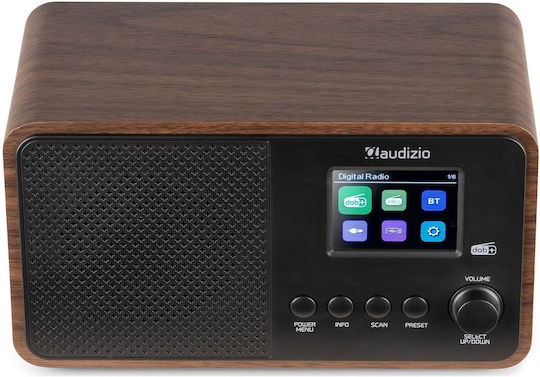 Audizio Avio Επιτραπέζιο Ραδιόφωνο Ρεύματος DAB+ με Bluetooth και USB Wood