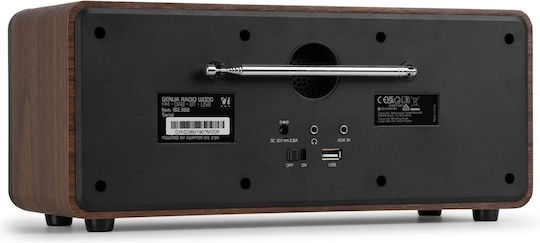 Audizio GENUA Tabletop Radio Electric DAB+ with Bluetooth Wood