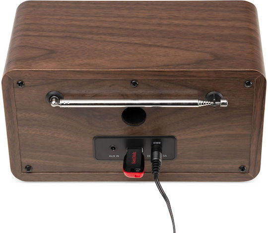 Audizio Avio Επιτραπέζιο Ραδιόφωνο Ρεύματος DAB+ με Bluetooth και USB Wood