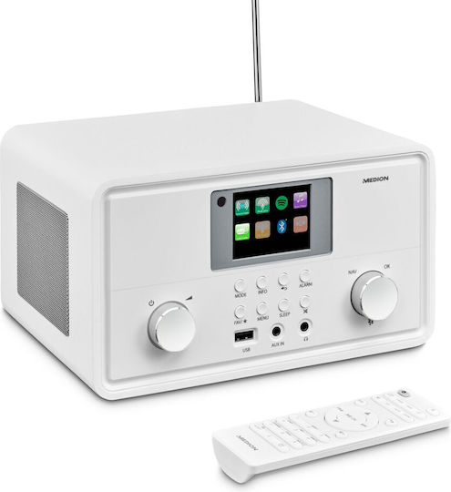 Medion Настолен Радиоприемник с Мрежово Захранване DAB+ с Bluetooth Бял