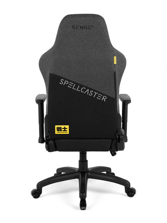 SENSE7 Spellmaster Fabric Senshi Edition Fabric Gaming Chair with Adjustable Arms Gray