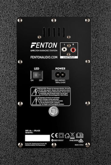 Fenton Караоке Система с Микрофони С Кабел и Светлинни Ефекти LIVE2104 Черен