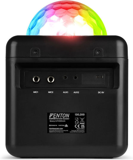 Fenton Ηχείο Karaoke με Ενσύρματα Μικρόφωνα και Εφέ Φωτισμού KAR15B 130.200 Μαύρο
