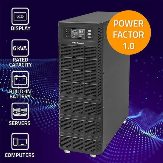 Qoltec UPS On-Line 6000VA 6000W