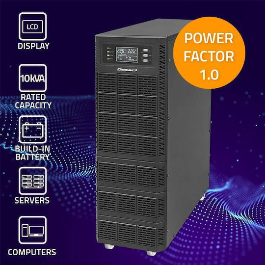 Qoltec UPS On-Line 10000VA 10000W