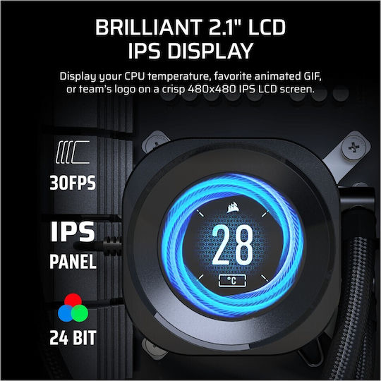 Corsair NAUTILUS 240 RS LCD Water Cooling AIO CPU With 2 120mm Fans And ARGB Lighting