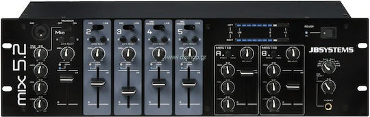 Jb Systems MIX5.2 Αναλογικός Μίκτης 5 Καναλιών / 1 Εισόδο XLR